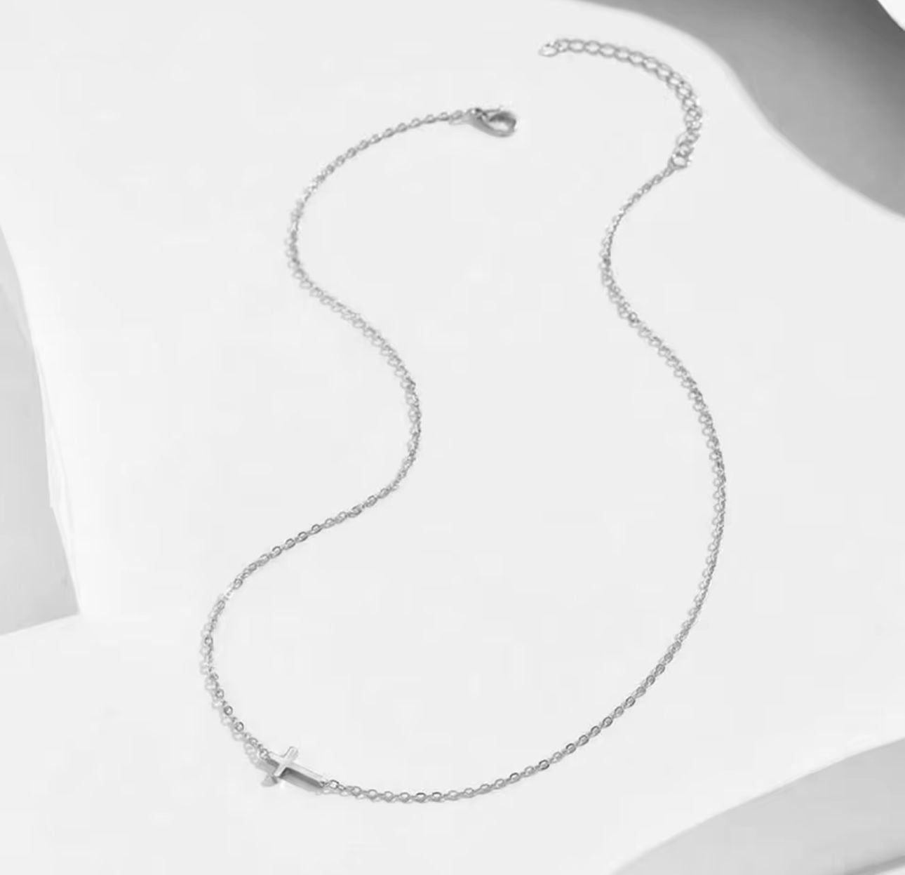Horizontal Cross Necklace