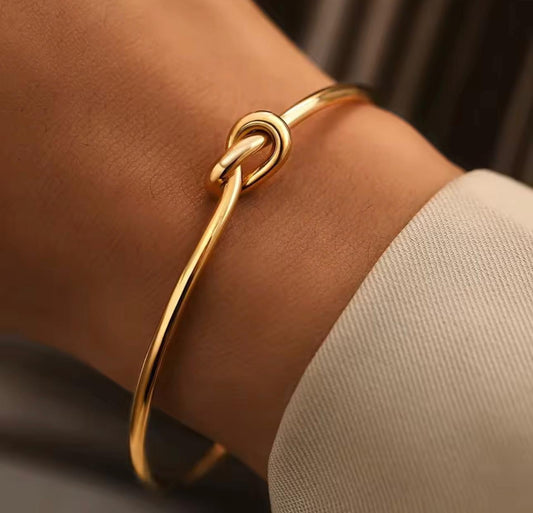 Gold  Knot Detail Bracelet