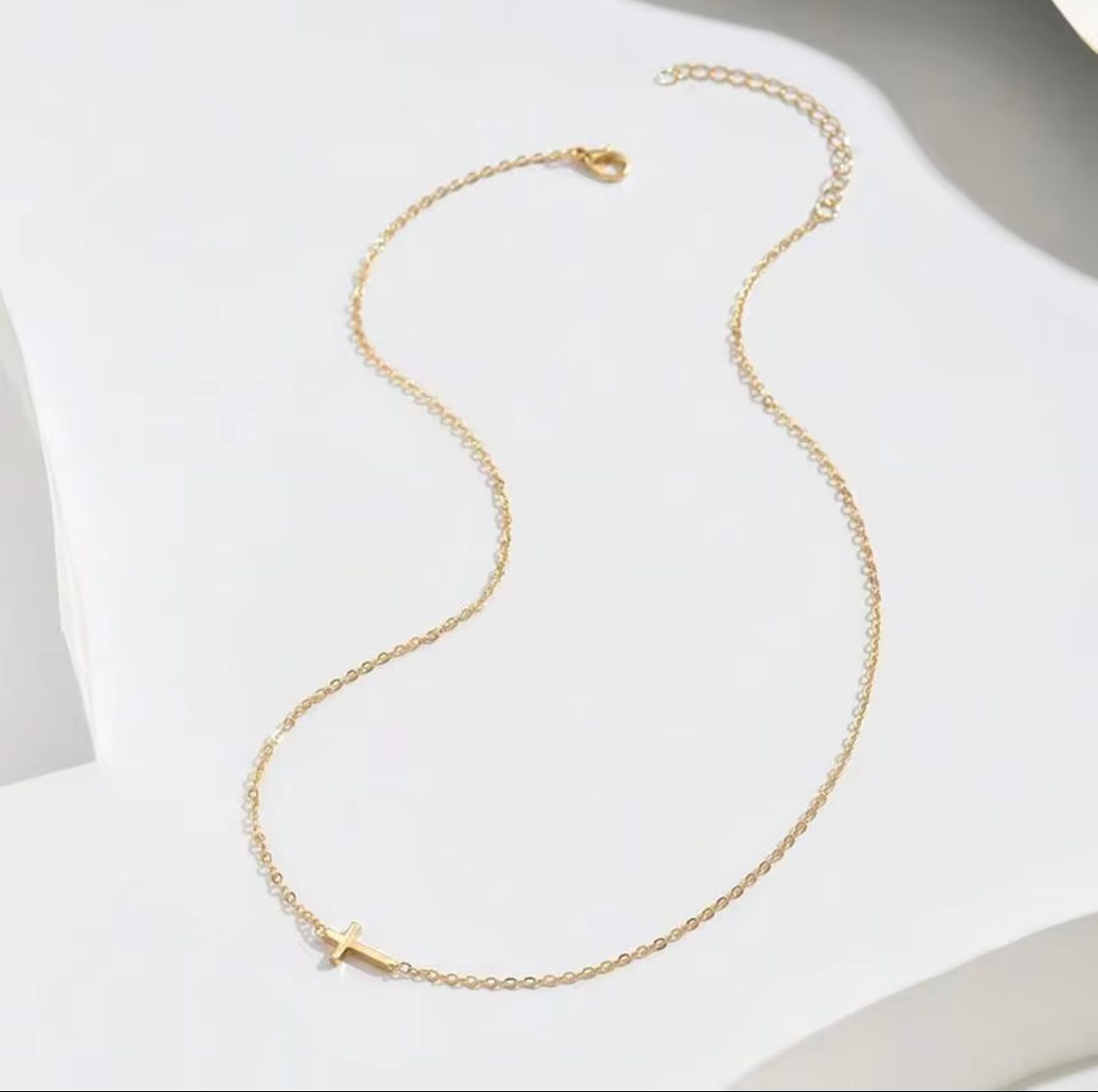 Horizontal Cross Necklace